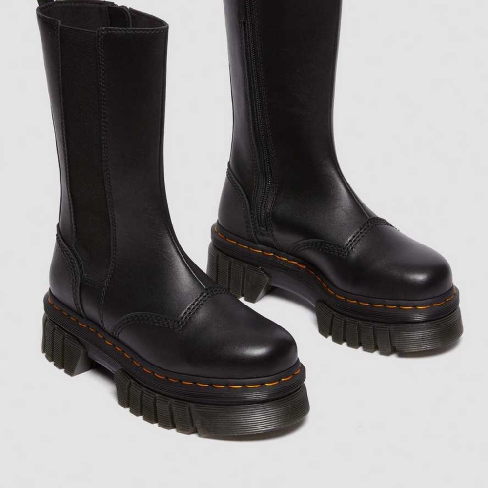 Dr. Martens Black Audrick Chelsea Tall Boots
